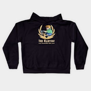 The Harvest Was Bountiful This Year Dog Farmer Meme Kids Hoodie